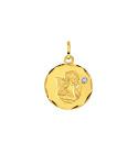Médaille enfant - Diamant - Or 18 Carats
