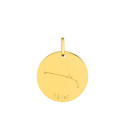 Médaille mixte - Or 9 Carats - Signe Astrologique - Constellation du Bélier