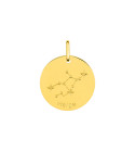 Médaille mixte - Or 9 Carats - Signe Astrologique - Constellation de la Vierge