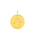 Médaille mixte - Or 9 Carats - Signe Astrologique - Constellation de la Balance