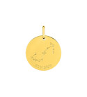 Médaille mixte - Or 9 Carats - Signe Astrologique - Constellation du Scorpion