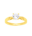 Bague Femme - Oxyde de zirconium -  Plaqué Or