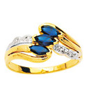 Bague Femme - Oxyde de zirconium -  Plaqué Or