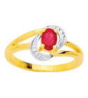Bague Femme - Oxyde de zirconium -  Plaqué Or