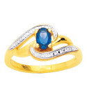 Bague Femme - Oxyde de zirconium -  Plaqué Or