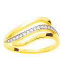 Bague Femme - Oxyde de zirconium -  Plaqué Or