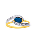Bague Femme - Oxyde de zirconium -  Plaqué Or