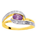 Bague Femme - Oxyde de zirconium -  Plaqué Or