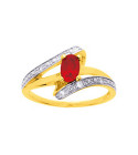 Bague Femme - Oxyde de zirconium -  Plaqué Or