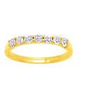Bague femme - Oxyde de zirconium -  Plaqué Or
