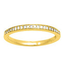 Bague femme - Oxyde de zirconium -  Plaqué Or