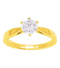 Bague femme - Oxyde de zirconium -  Plaqué Or