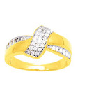 Bague femme - Oxyde de zirconium -  Plaqué Or