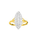 Bague femme - Oxyde de zirconium -  Plaqué Or