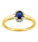 Bague femme - Oxyde de zirconium -  Plaqué Or