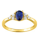 Bague femme - Oxyde de zirconium -  Plaqué Or