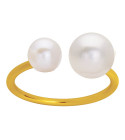 Bague femme - perle -  Plaqué Or