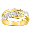Bague femme - Oxyde de zirconium -  Plaqué Or