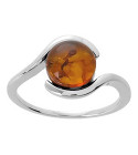 Bague femme - Ambre - Argent 925
