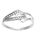 Bague femme - Oxyde de zirconium - Argent 925