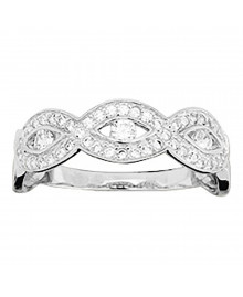 Bague femme - Oxyde de zirconium - Argent 925