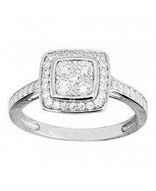 Bague femme - Oxyde de zirconium - Argent 925
