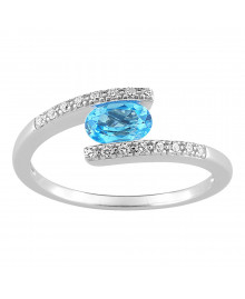 Bague femme - Oxyde de zirconium - Argent 925