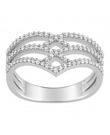 Bague femme - Oxyde de zirconium - Argent 925