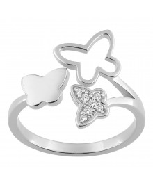 Bague femme - Oxyde de zirconium - Argent 925