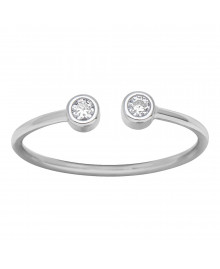 Bague femme - Oxyde de zirconium - Argent 925