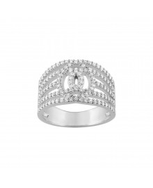 Bague femme - Oxyde de zirconium - Argent 925