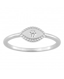 Bague femme - Oxyde de zirconium - Argent 925