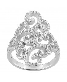 Bague femme - Oxyde de zirconium - Argent 925