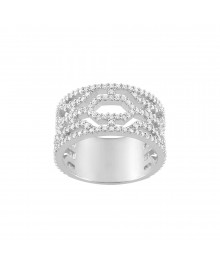 Bague femme - Oxyde de zirconium - Argent 925