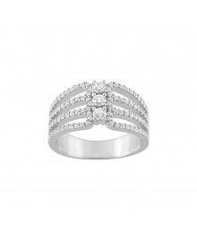 Bague femme - Oxyde de zirconium - Argent 925