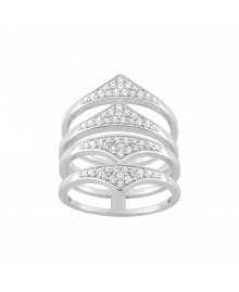 Bague femme - Oxyde de zirconium - Argent 925