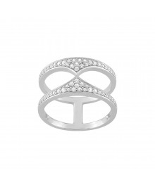Bague femme - Oxyde de zirconium - Argent 925