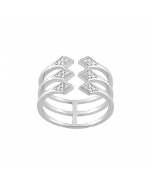 Bague femme - Oxyde de zirconium - Argent 925