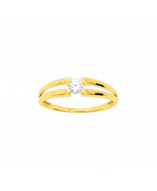 Bague femme - Oxyde de zirconium - Or 9 Carats