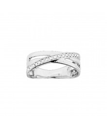 Bague femme - Oxyde de zirconium - Or 9 Carats