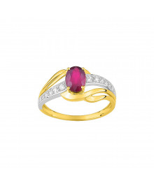 Bague femme - Oxyde de zirconium - Or 18 Carats