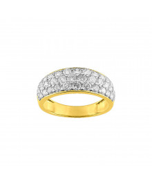 Bague femme - Oxyde de zirconium - Or 9 Carats