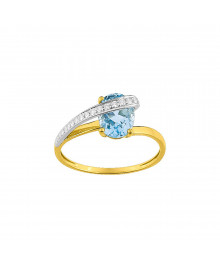 Bague femme - Oxyde de zirconium - Or 9 Carats