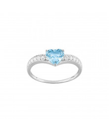 Bague femme - Oxyde de zirconium - Or 9 Carats