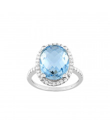 Bague femme - Oxyde de zirconium - Or 9 Carats