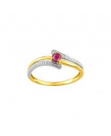 Bague femme - rubis - Or 9 Carats