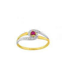 Bague femme - rubis - Or 9 Carats