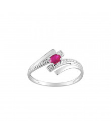 Bague femme - rubis - Or 9 Carats