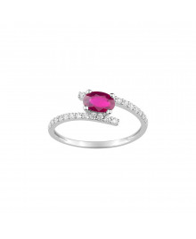 Bague femme - Oxyde de zirconium - Or 9 Carats