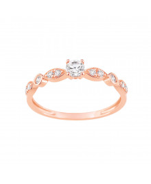 Bague Femme - Oxyde de zirconium - Or 9 Carats